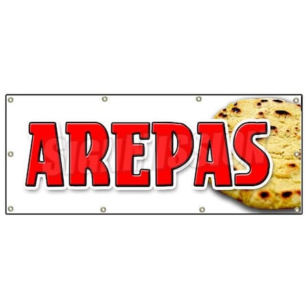 Signmission AREPAS BANNER SIGN colombian venezuelan food cheese latin restaurant B-96 Arepas